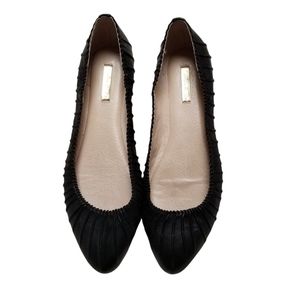 LOUISE ET CIE Black Leather Ballet Flats